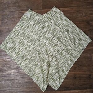 Vintage Currency Green  Asymmetrical Poncho. One Size